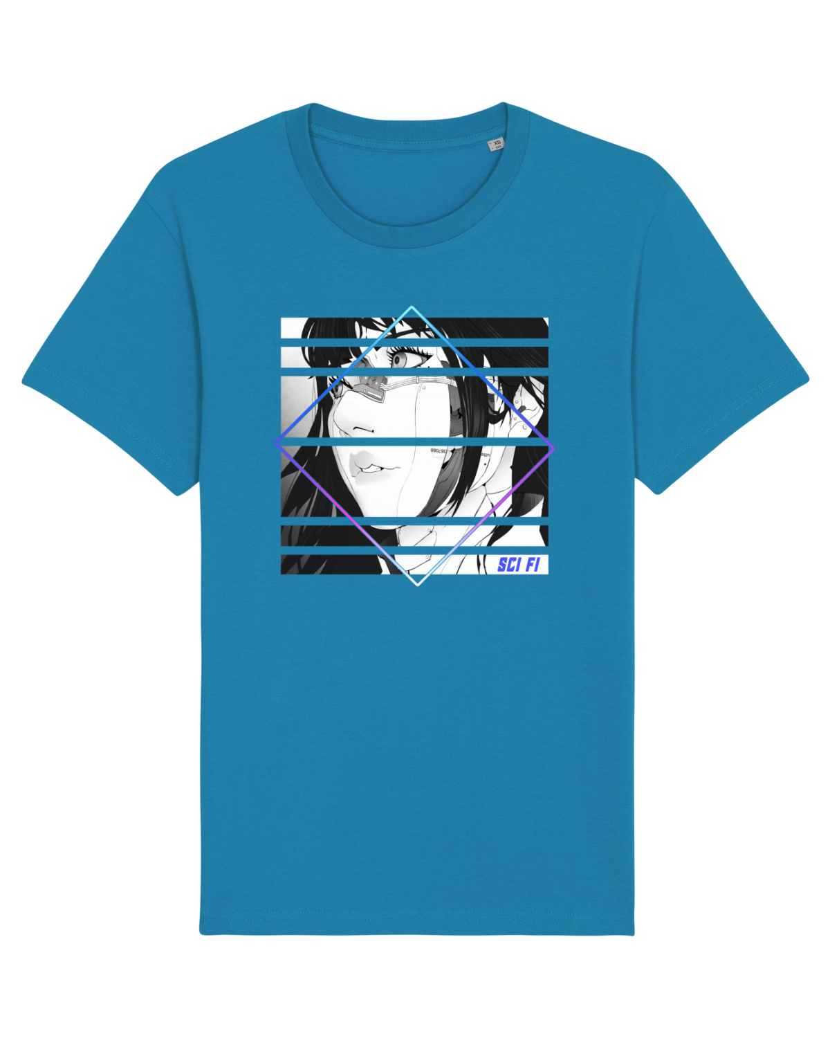 Tricou mânecă scurtă Unisex Rocker Azur