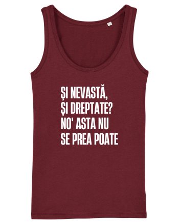 Tricou personalizat Și nevastă, și dreptate? Burgundy