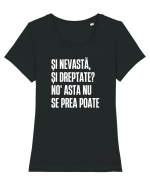 Tricou personalizat Și nevastă, și dreptate? Tricou mânecă scurtă guler larg fitted Damă Expresser