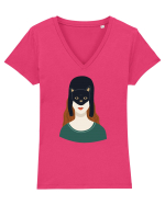 CatWoman Tricou mânecă scurtă guler V Damă Evoker