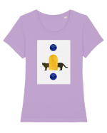 Contemporary Cat Art Tricou mânecă scurtă guler larg fitted Damă Expresser