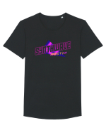 Synthwave Tricou mânecă scurtă guler larg Bărbat Skater