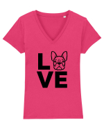 French Love Tricou mânecă scurtă guler V Damă Evoker