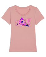 Techno Addiction Tricou mânecă scurtă guler larg fitted Damă Expresser