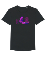 Techno Addiction Tricou mânecă scurtă guler larg Bărbat Skater