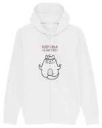 Keep Calm And Love Cats Hanorac cu fermoar Unisex Connector