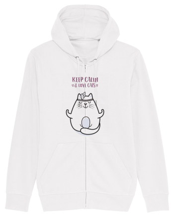 Keep Calm And Love Cats White