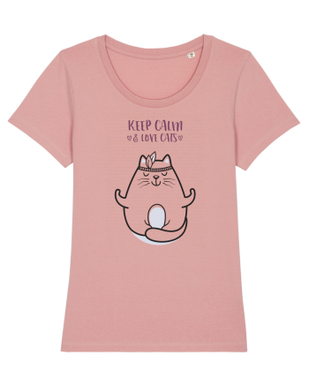 Keep Calm And Love Cats Canyon Pink