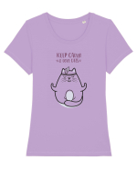 Keep Calm And Love Cats Tricou mânecă scurtă guler larg fitted Damă Expresser