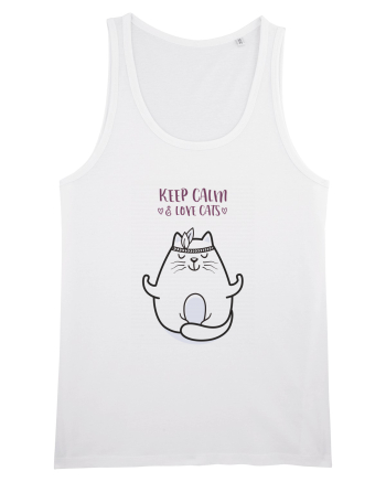Keep Calm And Love Cats White