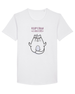 Keep Calm And Love Cats Tricou mânecă scurtă guler larg Bărbat Skater