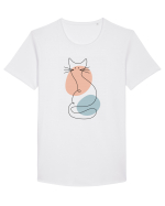 Kitty The Cat Tricou mânecă scurtă guler larg Bărbat Skater