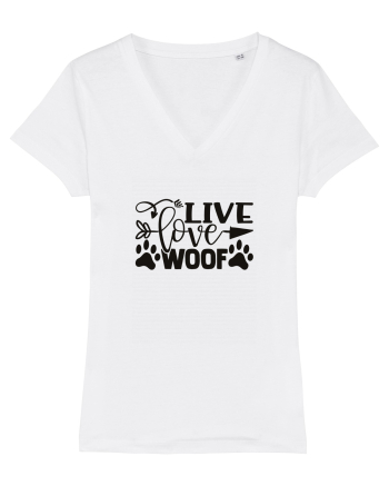 Live, Love, Woof! White