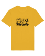 Live, Love, Woof! Tricou mânecă scurtă Unisex Rocker