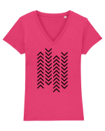 Minimalist Arrow Tricou mânecă scurtă guler V Damă Evoker