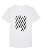Minimalist Arrow Tricou mânecă scurtă guler larg Bărbat Skater