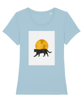 Moon Cat Sky Blue