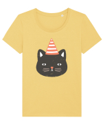 Party Cat Tricou mânecă scurtă guler larg fitted Damă Expresser