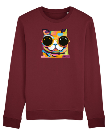 Funky Kitten Burgundy
