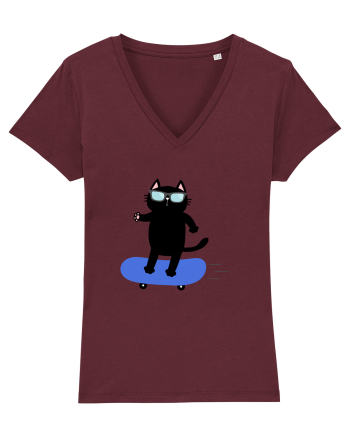 Skating Burgundy