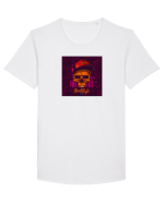 Street Style Tricou mânecă scurtă guler larg Bărbat Skater
