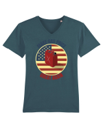 Make Gas Price Great Again  Tricou mânecă scurtă guler V Bărbat Presenter