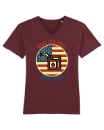 Make Gas Price Great Again  Tricou mânecă scurtă guler V Bărbat Presenter