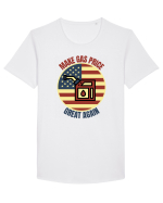 Make Gas Price Great Again  Tricou mânecă scurtă guler larg Bărbat Skater