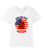 Make Gas Price Great Again  Tricou mânecă scurtă guler V Bărbat Presenter