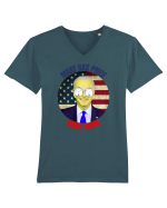 Make Gas Price Great Again  Tricou mânecă scurtă guler V Bărbat Presenter