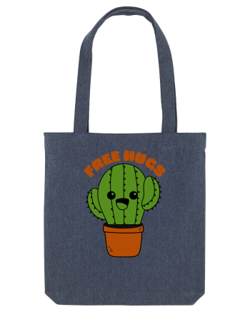 Free Hugs Kawaii Cactus Midnight Blue