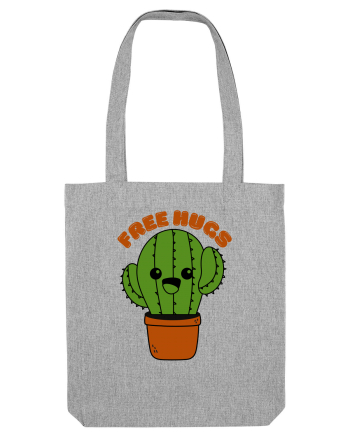 Free Hugs Kawaii Cactus Heather Grey