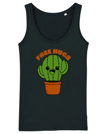 Free Hugs Kawaii Cactus Black