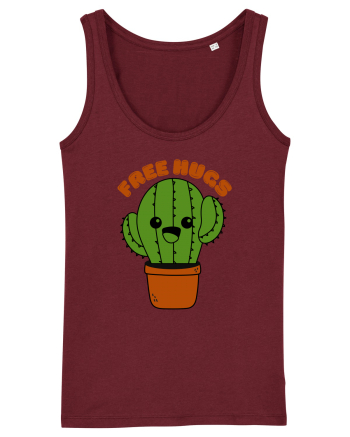 Free Hugs Kawaii Cactus Burgundy