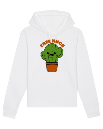 Free Hugs Kawaii Cactus White