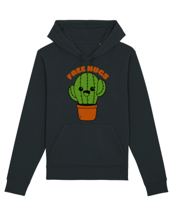 Free Hugs Kawaii Cactus Black