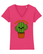 Free Hugs Kawaii Cactus Tricou mânecă scurtă guler V Damă Evoker