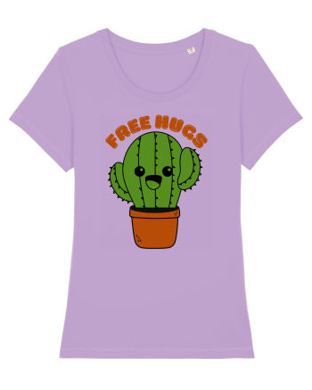 Free Hugs Kawaii Cactus Lavender Dawn