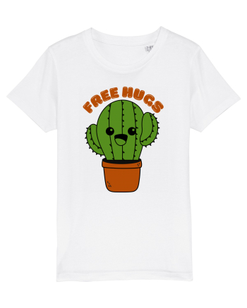 Free Hugs Kawaii Cactus White