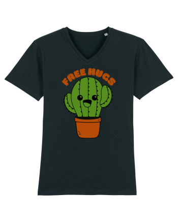Free Hugs Kawaii Cactus Black