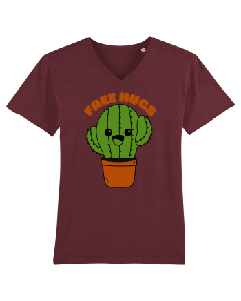 Free Hugs Kawaii Cactus Burgundy
