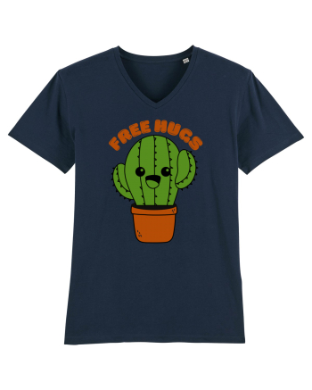 Free Hugs Kawaii Cactus French Navy