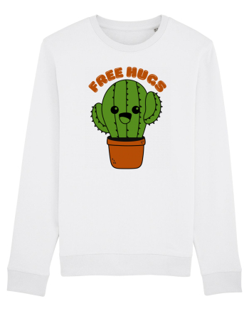 Free Hugs Kawaii Cactus White
