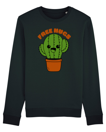 Free Hugs Kawaii Cactus Black