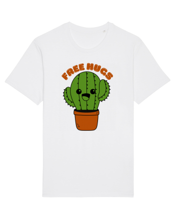 Free Hugs Kawaii Cactus White