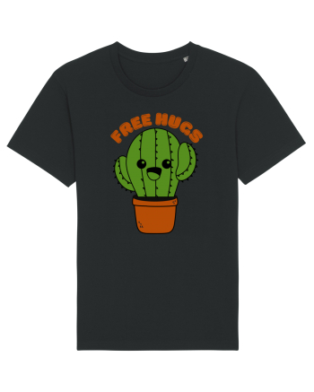 Free Hugs Kawaii Cactus Black