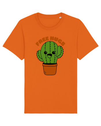 Free Hugs Kawaii Cactus Bright Orange