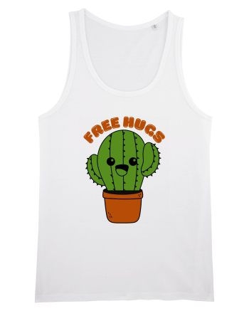 Free Hugs Kawaii Cactus White