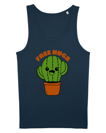 Free Hugs Kawaii Cactus Navy