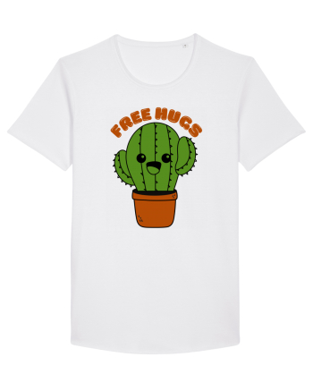 Free Hugs Kawaii Cactus White